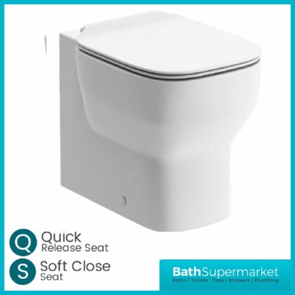AquaVolere Cassia Back To Wall WC And Soft Close Seat