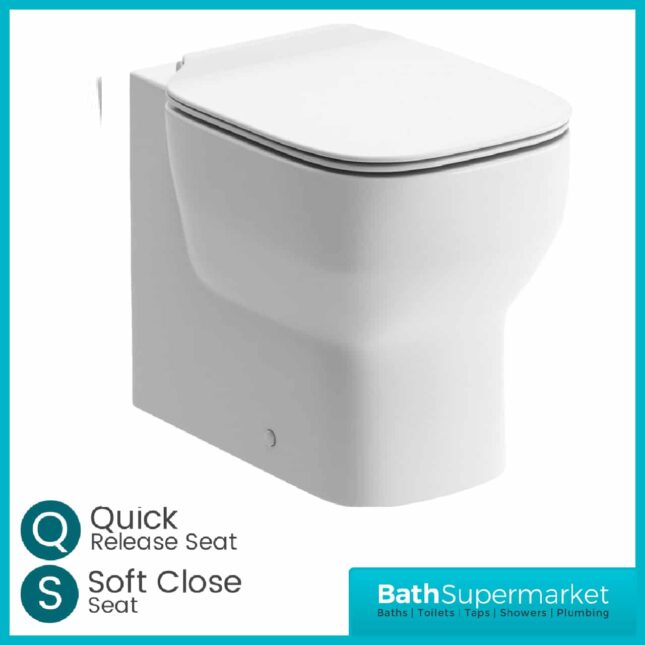 AquaVolere Cassia Back To Wall WC And Soft Close Seat