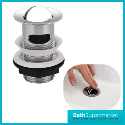 Basin Flip Top Swivel Waste Slotted-Chrome-Anti Vandal