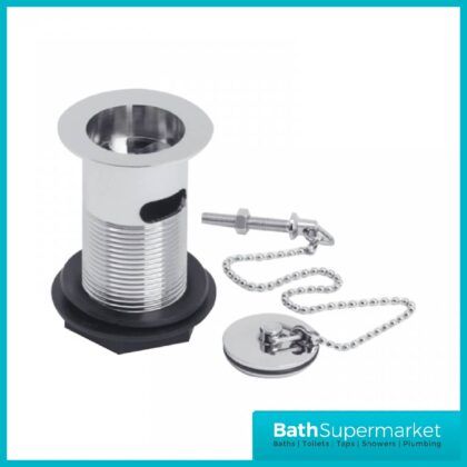 Basin Waste CP with Metal Plug & Plastic Backnut slotted