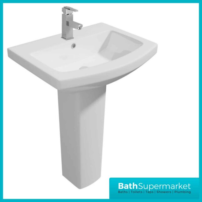 Kartell Trim 4 Piece Bathroom Suite - WC Toilet & 550mm Basin Set