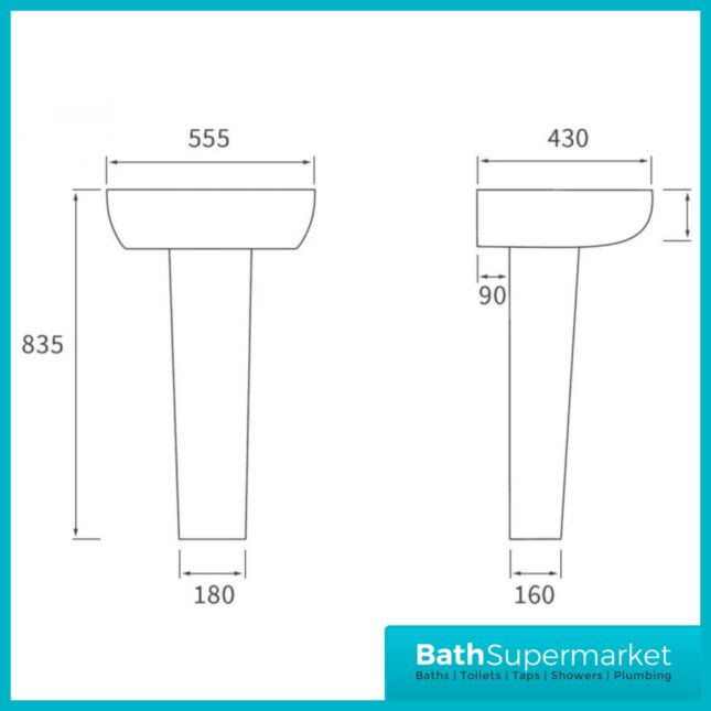 BTL Senna Close Coupled Toilet & Pedestal Basin Set