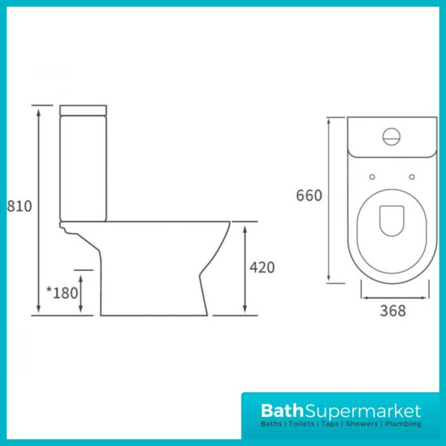 BTL Senna Close Coupled Toilet & Pedestal Basin Set