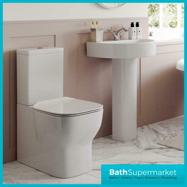 BTL Senna Close Coupled Toilet & Pedestal Basin Set