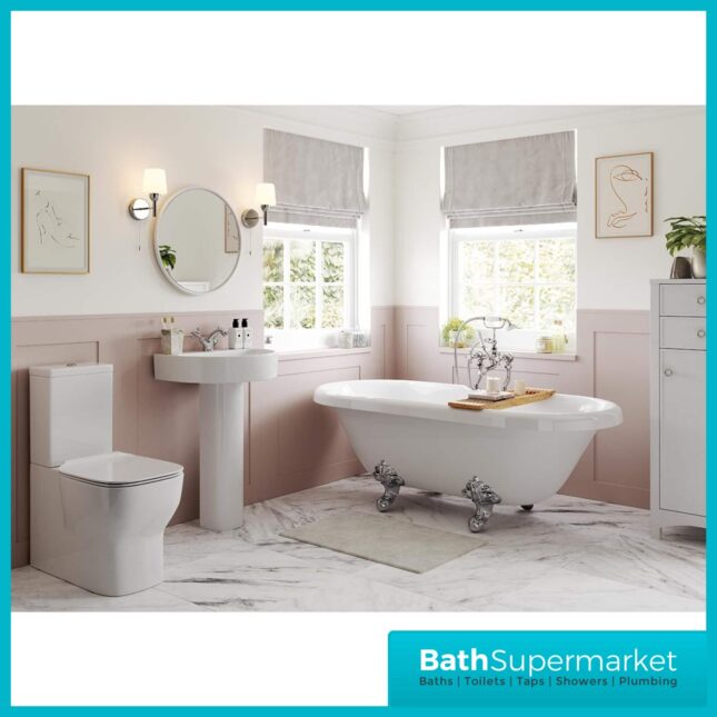 BTL Senna Close Coupled Toilet & Pedestal Basin Set