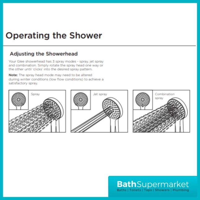 Bristan Joy White Thermostatic Digital Display Electric Shower & Riser Kit 8.5kw & 9.5kw Power