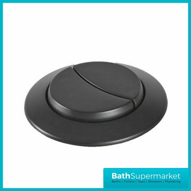 Round Dual Push Rod Flush Button Matt Black-38mm-48mm