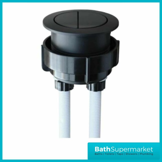 Round Matt Black Dual Push Rod Flush Button 38mm & 48mm - Image 7