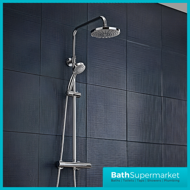 Tavistock Merit Chrome Dual Function Exposed Thermostatic Bar Valve Shower System