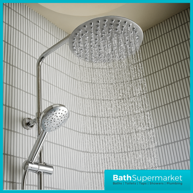 Tavistock Quantum Chrome Cool Touch Thermostatic Dual Function Exposed Valve Shower System
