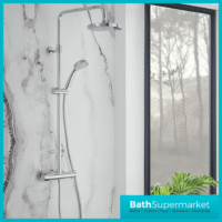 Tavistock Merit Chrome Dual Function Exposed Thermostatic Bar Valve Shower System