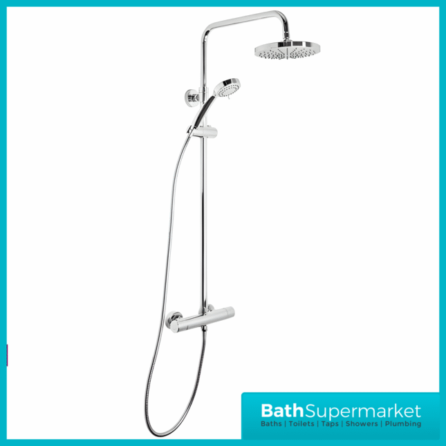 Tavistock Merit Chrome Dual Function Exposed Thermostatic Bar Valve Shower System