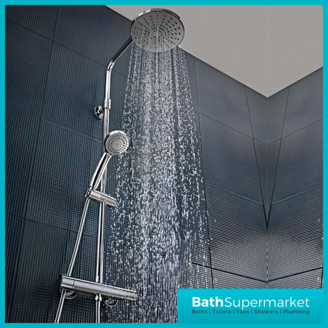 Tavistock Merit Chrome Dual Function Exposed Thermostatic Bar Valve Shower System