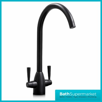 Black_Monoblock_Twin_Lever_Kitchen_Mixer_Tap