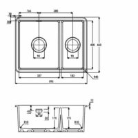 Abode Sandon 1.5B Ceramic Undermount/Inset Kitchen Sink - White - Image 5