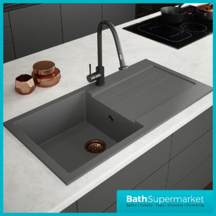 Ellsi 1.0 Inset Reversible Comite Kitchen Sink Grey