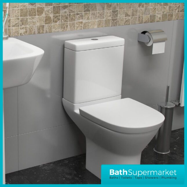 Project Round Close Coupled Toilet With Soft Close Seat - Image 2