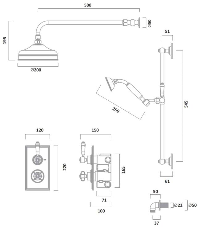 Tavistock Varsity Thermostatic Concealed Dual Function - Image 3