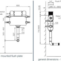 Roper Rhodes In-Wall Dual Flush Concealed Cistern-Tr9009 - Image 2