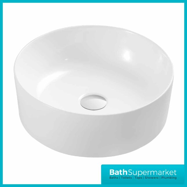 Kartell Lois Round Sit-On Countertop Basin 425mm Wide - White