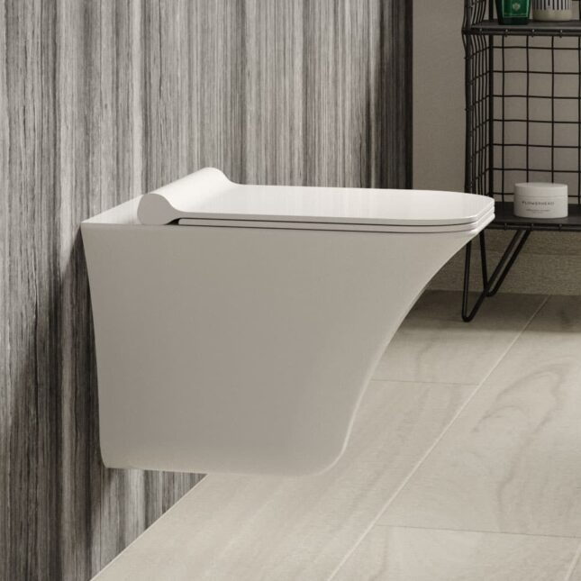 Hudson Reed Grace Rimless Wall Hung Pan & Soft Close Seat - NCT140 - Image 4
