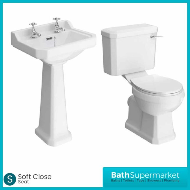 Nuie Carlton 4-Piece Traditional 2TH Bathroom Suite