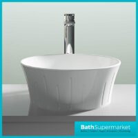 Nuie Vessel 360mm Round Counter Top White Basin