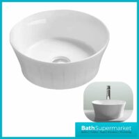 Nuie Vessel 360mm Round Counter Top White Basin