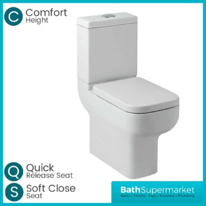 Option 600 Comfort Height Close Coupled Pan, Cistern & Soft Close Seat