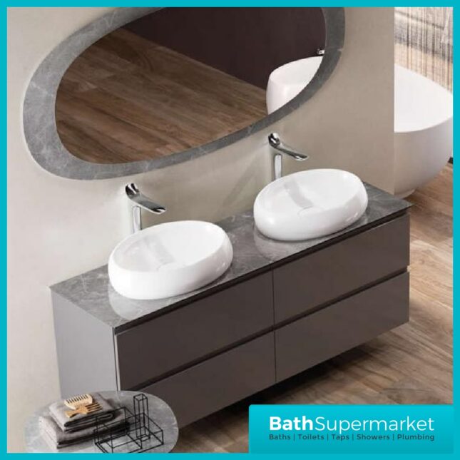 RAK Cloud 58cm Counter Top Basin - Gloss White