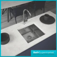 Ellsi Elite Undermounted-Insert Sink 440×440 & Wastes Brushed Stainless Kitchen Sink