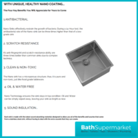 Ellsi Elite Brushed Gunmetal 1.0 Bowl Undermount-Inset Kitchen Sink Incl. Basket Strainer Waste