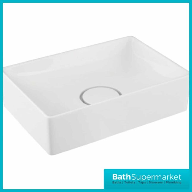 Sognare Stance Gloss White Sit-On Countertop Basin 500mm Wide