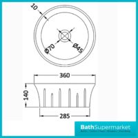 Round Gloss White Anter Top Basin