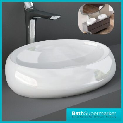 RAK Cloud 58cm Counter Top Basin - Gloss White