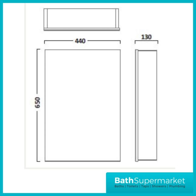 Tavistock Elements Balance Mirror Cabinet Aluminium 440mm x 650mm