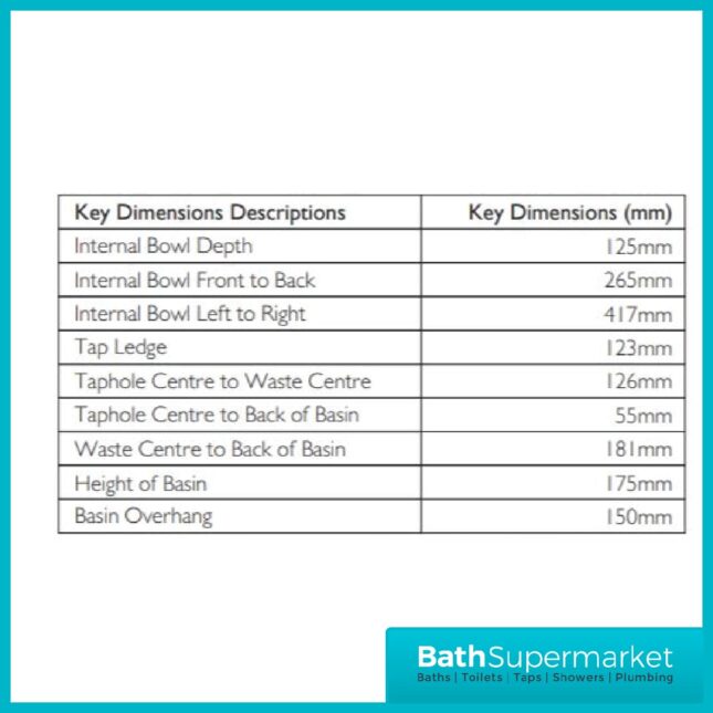 Tavistock Loft 475MM STANDARD DEPTH SEMI-COUNTER TOP BASIN - Image 3