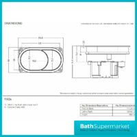 Tavistock Chrome Pneumatic Oval Dual Air Flush Button Plate - Image 3