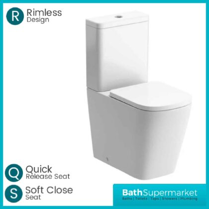 Tilia Rimless C/C WC & Soft Close Seat