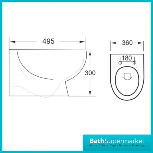 Sognare Belini Rimless Wall Hung Pan With Soft Close Seat