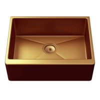 Ellsi Elite Belfast Style S/S Sink 600x450 & Wastes Brushed Copper Kitchen Sink - Image 2