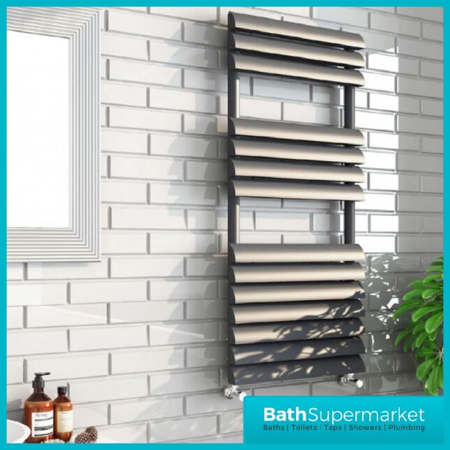 Venetian Anthracite Heated Towel Rail