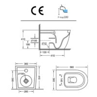 Kartell Kameo Rimless Back To Wall Pan And Soft Close Seat - Image 3