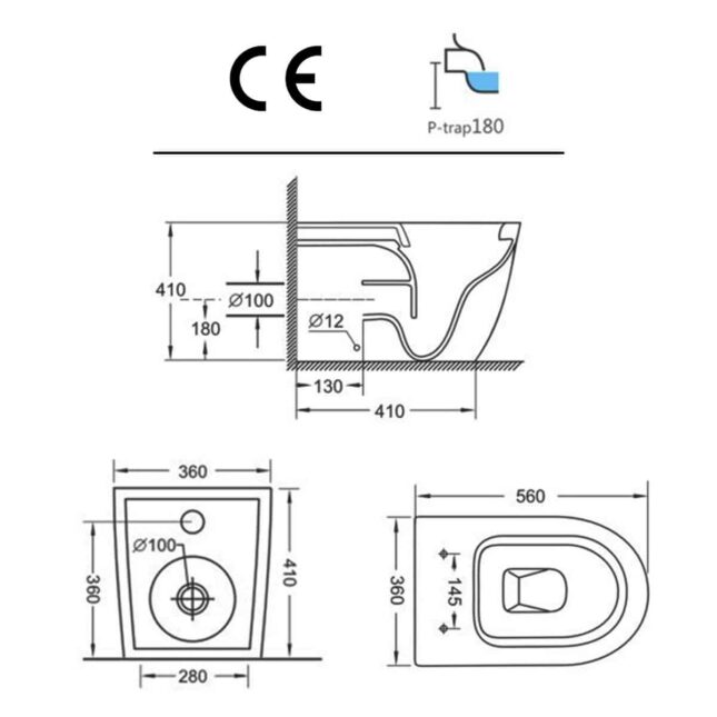 Kartell Kameo Rimless Back To Wall Pan And Soft Close Seat - Image 3