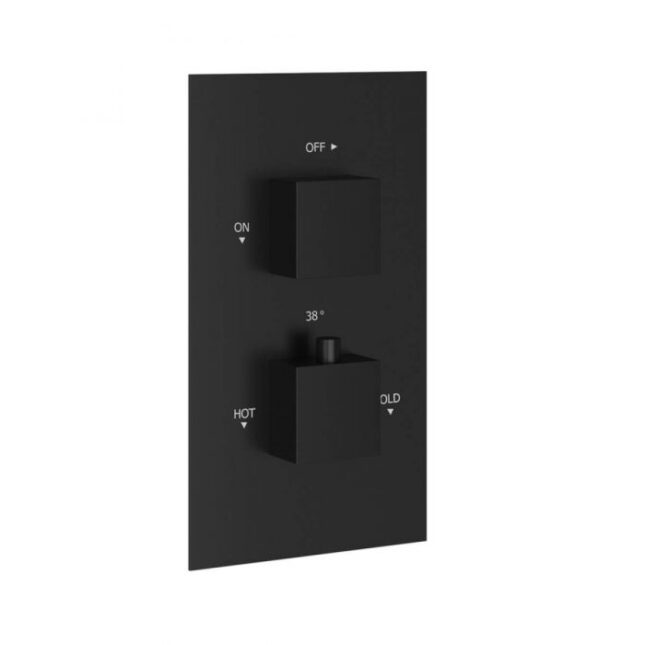 Mono Black Square Shower Concealed Valve Package + Wall Mounted Head - Image 4