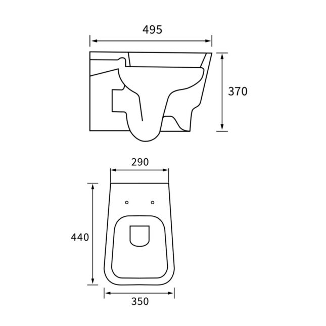 AquaVolere Amelie White Wall Hung Toilet & Soft Close Seat - Image 4