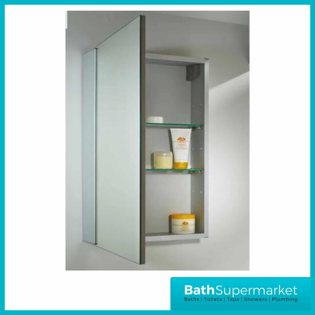 Tavistock Elements Balance Mirror Cabinet Aluminium 440mm x 650mm