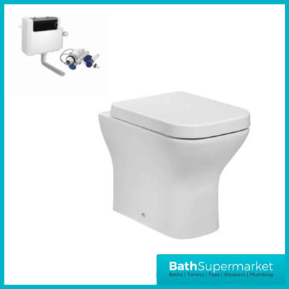 Porto Back To Wall Toilet Pan & Concealed Cistern Package