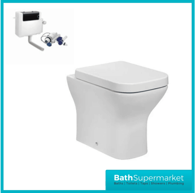 Porto Back To Wall Toilet Pan & Concealed Cistern Package