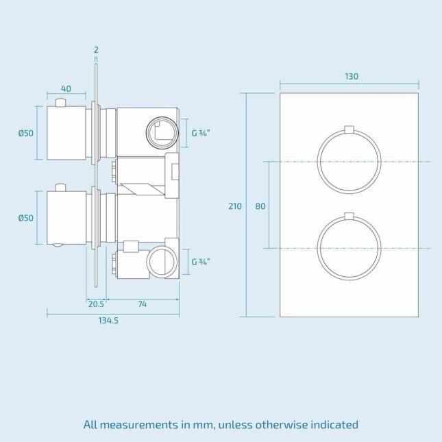 Mono Matt Black Round Concealed Valve + Parking Handset + Wall Arm - Image 8